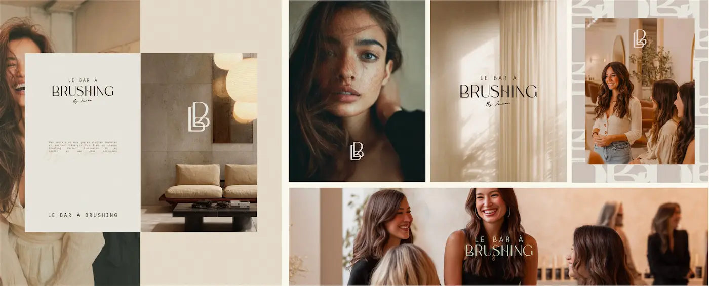 Le Bar à Brushing Integral Branding et Kit Instagram