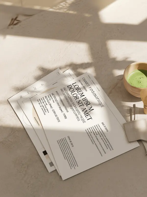 Palette de couleurs et typographie im.ba design